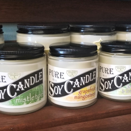 Soy Candle - 4oz Round Glass Jar