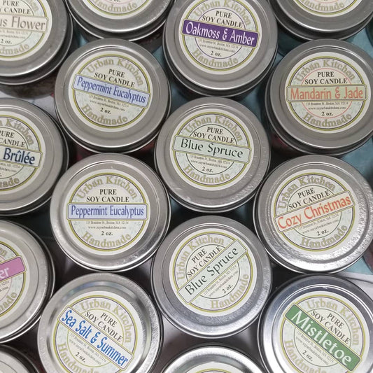 Soy Candle - 2oz. Round Metal Tin